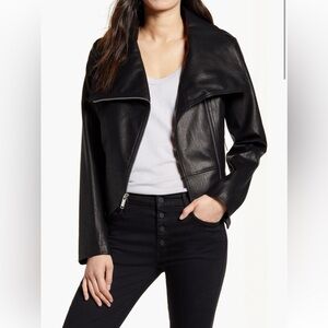 French Connection Faux Leather Moto  Jacket
